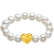 Saturday blessing yellow 18K gold pearl ring for women love gold ring birthday gift X0111071 ring