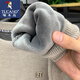 
Woodpecker integrated velvet high-end sweater for men's autumn and winter style plus velvet thickened round neck warm bottom knitted sweater clothes 10749/9906 gray [added velvet thickened] 3XL