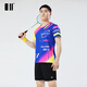 Seite und sogar zahlreiche atmungsaktive Frühlings- und Sommer-Badminton-Anzug Paar kurzärmelige Sportbekleidung Schnelltrocknengruppe Kaufanzug Herrenanzug C112143+12241 L