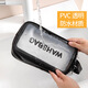 Cosmetic bag, toiletry bag, portable waterproof portable ins style transparent PU frosted bathing and swimming storage bag large capacity blue small size