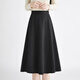 She pool high waist mid-length skirt 2025 autumn and winter new women's fashion simple commuting pleated skirt
