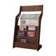 
Newspaper rack Newspaper rack Books and newspaper rack Wooden information rack Floor-mounted newspaper rack Magazine rack Storage promotional storage display rack K687# Walnut color High 96 Four newspaper clips