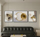 
CLCEY light luxury high-end modern simple Nordic Italian living room decoration painting high-end triple combination mural drawing [Wanxiang Rejuvenation] BY-15657 model 60*80*2+80*110 black frame crystal porcelain painting