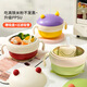 Hao'e infant and children's constant temperature supplementary food bowl, baby 1-3-6 years old ppsu water insulating suction cup steaming and cooking tableware, water insulating constant temperature-PPSU inner liner anti-scalding* straw filter