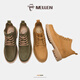 Mellen Herren Stiefel vielseitig Retro Short Stiefel Arbeit Kleidung gelbe Stiefel der Paare im Außen-High-Top Mountainering Snow Martin Stiefel Gelbbraun 41 (255 mm).