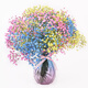 AIMAN Gypsophila Natural Dried Flower Bouquet Ins Internet Celebrity Birthday New House Decorative Ornaments Air-Dried Real Flower Arrangements Home Furnishings Purple Gypsophila With M Vase