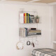 
Nifeng dormitory punch-free wall storage rack bathroom Internet celebrity storage artifact bedroom bedside wall bookshelf wall-mounted black single-layer medium size - ordinary style