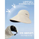 Memaru Large Brim Sun Protection Hat Women's 2026 New Summer Sun Hat Anti-UV Fisherman Hat Empty Top Sun Hat White Rice One Size