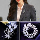 QUAMER's new crystal high-end 2024 brooch for women Japanese and Korean luxury corsage sweater pin Aopai brooch - white diamond