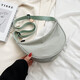 QUEEN TRIP Nylon Crossbody Bag Women's 2023 New Trendy Dumpling Bag Lightweight Small Shoulder Bag Underarm Bag Single Shoulder Canvas Bag Bags White