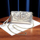 
Sephren small dinner clutch bag female temperament 2024 new diamond-inlaid cowhide banquet bag famous dress light luxury hand grab bag black