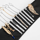 Lie Shang tie clip men's business formal wear simple tie buckle men and women's pins professional Korean version security gold and silver collar clip L0634
