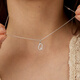 Arsis star's same style imprinted artistic letter necklace for women S925 silver clavicle chain niche design gift for girlfriend artistic letter necklace (Y)