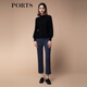 PORTS autumn and winter new women's nine-point pants vertical striped trousers SM9P008NFF081 Zhangqing striped XS (2)