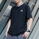 阿迪达斯（adidas） 男子运动套装 夏新款时尚短袖透气舒适t恤衫休闲短裤时尚两件套 经典黑/IC9282+IC1484 XL/185