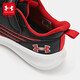 Under Armour [Pago real por 699 zapatos de carrera gratis] zapatos deportivos para niños cómodos y versátiles zapatos casuales contrastantes para niños y niñas negros/rojos 40