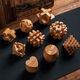 Jiayile mortise and tenon toy Luban lock hole full set of solid wood children's unlock building block thinking development and training patience Six Tong + Illustration Video