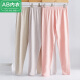 AB Autumn Hosen für Frauen reine Baumwollhose für Frühlings- und Herbst Jugend elastische Baumwollbasis Dünne Stil Innerhalb der festen Farbe Baumwolle Hosen R655 Raucher lila xxl