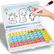 Beichuzhong Kinder intelligenter kleiner Computerspielzeug Frühschulmaschine und Mädchen Lernpunkt Lesemaschine 3-6 Jahre alte Kinder Yiqizhi Blue [verbesserte Version mit Maus] Batterieversion Chinesische Pinyin/Englische Nummer/Farbform