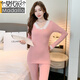 
Modal double-sided German velvet thermal underwear for women with beautiful body slim marks and traces autumn clothes and long pants suit sexy lace base cotton sweater T9901# black S