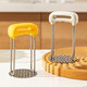 Modern housewife mashed potato masher baby food supplement masher spoon mashed potato artifact rolling masher 304 stainless steel masher-yellow