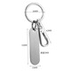 OXO key chain stainless steel anti-lost number plate telephone mobile phone men's and women's ruler ring chain automobile pendant custom stainless steel engraving plate [1] with scale on the back