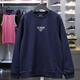 
Li Ning tops for men 2024 new winter trend series plus velvet warm pullover sports sweatshirt AWDU679 black AWDU679-3 M
