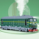 Zhongmai weifuxing Hochgeschwindigkeitsbahnmodell Emu Set Simuliertes Green Train-Legierung Kinderspielzeug Jungen Geburtstagsgeschenk Grüne Zugläppchen + Wagen