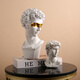Nordic imitation plaster head figure Venus David statue mini resin sculpture art decoration small ornaments Apollo mini model