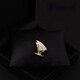 Shijun (SHIJUN) men's brooch, high-end simple customization, smooth sailing, navy sailboat, corsage, suit, personalized Japanese and Korean brooch, gold