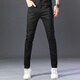AJ ARMANI JEANS2023纯黑色牛仔裤男休闲百搭秋冬季弹力修身直筒潮牌长裤子 K683 38