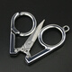Petits ciseaux de voyage pliants en alliage d'acier inoxydable, ciseaux de pêche compacts pour voyage et maison, argent 3515, nouvelle collection