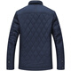 Hengyuanxiang Veste en coton pour hommes collier de couleur de couleur unie en automne et en coton chaud de veste de coton moyen portant des affaires veste en coton pour hommes décontractés 9274 Bleu L (175)