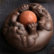 Yuxuan Tea Pet Boutique Purple Clay Ge Kiln Ru Kiln Opening Piece Tea Set Accessories Tea Play Lucky Golden Toad Tea Tray Ornaments Good Times