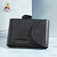 Sac à carte d'écarent Sac pour le permis de conduire de la vache de vache de vache Case en cuir de conduite permis de conduire Multi-carte Position de cartes de grande capacité Business Multi-fonction Multifonction Carte Black (Marque de commerce imprimée)