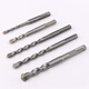 Impact drill bit 6mm 8mm square shank round shank four-pit wall drill cement concrete wall opening electric hammer rotor construction extended impact drill bit set M6*110 round shank