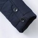 Hengyuanxiang Veste en coton pour hommes collier de couleur de couleur unie en automne et en coton chaud de veste de coton moyen portant des affaires veste en coton pour hommes décontractés 9274 Bleu L (175)