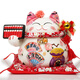 Ji Shanyuan, Lucky Cat Ornema Piggy Bank, salon Wine Cabinet Shop Company Office Decoration Opening Craft Gift, 9 pouces Gold Fortune Abacus