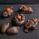 Yuxuan Tea Pet Boutique Purple Clay Ge Kiln Ru Kiln Opening Piece Tea Set Accessories Tea Play Lucky Golden Toad Tea Tray Ornaments Good Times
