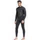 SBART 3mm swimsuit men's diving suit thickened thermal suit winter snorkeling suit one-piece long-sleeved jellyfish suit surfing suit black 3XL