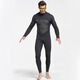 SBART 3mm swimsuit men's diving suit thickened thermal suit winter snorkeling suit one-piece long-sleeved jellyfish suit surfing suit black 3XL