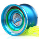 Audi Double Diamond (AULDEY) Yo-Yo Toy Fire Boy King 6 Yo-Yo Boy YOYO Ball Ice Flame Fancy Metal Ball High-End Glare Metal Fancy Ball-Ice Flame S Blue