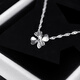 FR Jewelry PT950 Platinum Pendant Platinum Carved Four-leaf Clover Pendant with Silver Necklace Chinese Valentine's Day Gift Ready in Stock