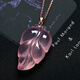 Avani Necklace for Women Rose Gold 18K Gold Pendant Pink Crystal Fox Buddha Pendant Bean Leaf Hibiscus Stone Gem Pendant 18K Gold Hibiscus Leaf Pendant in Stock