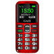Care (GAIX) G1 Mobile Unicom Dual SIM dual standby direct board senior mobile phone with seat charger Red