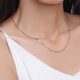 I love diamond network PT950 platinum necklace women's platinum necklace clavicle chain O-shaped chain gift, about 42cm 2.4-2.6g