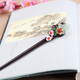 Jiangnan First Hairpin Xiu Jade Classical Palace Stepping Princess Chinese Headdress Wooden Hairpin Black Sandalwood Hair Accessories Hanfu Hairpin Accessories