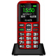Care (GAIX) G1 Mobile Unicom Dual SIM dual standby direct board senior mobile phone with seat charger Red