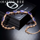 Ouzheni collection-grade tanzanite bracelet 18k rose gold inlaid gemstone bracelet natural 5A blue gemstone bracelet 18K rose gold
