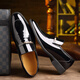 
Shamessi's new business formal leather shoes for men with fleece covers fashionable trendy low-top men's shoes 686 black four-season model 43